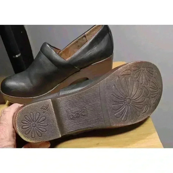 B.O.C. BLACK FAUX LEATHER COMFORT CLOG SLIP ON SHOE, SIZE 7.5M, JAYLIN STYLE - Picture 6 of 7